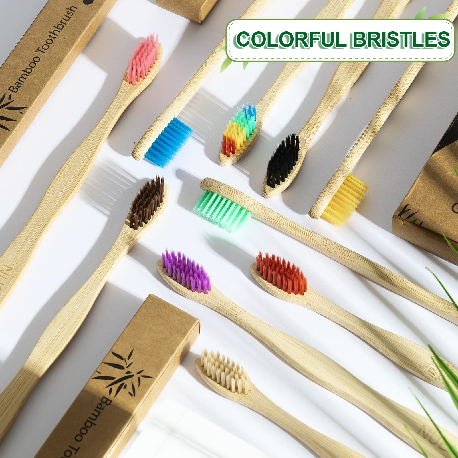 NUDUKO Biodegradable Bamboo Toothbrush 10-Pack with BPA-Free Soft Bristles - similar Health & Wellness product