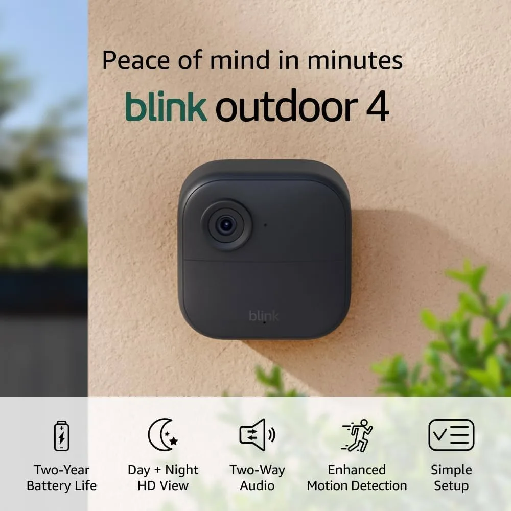 Blink Outdoor 4 (4th Gen) – Wire-free 1080p HD smart security camera system with 2-year battery - Smart Home & Security product
