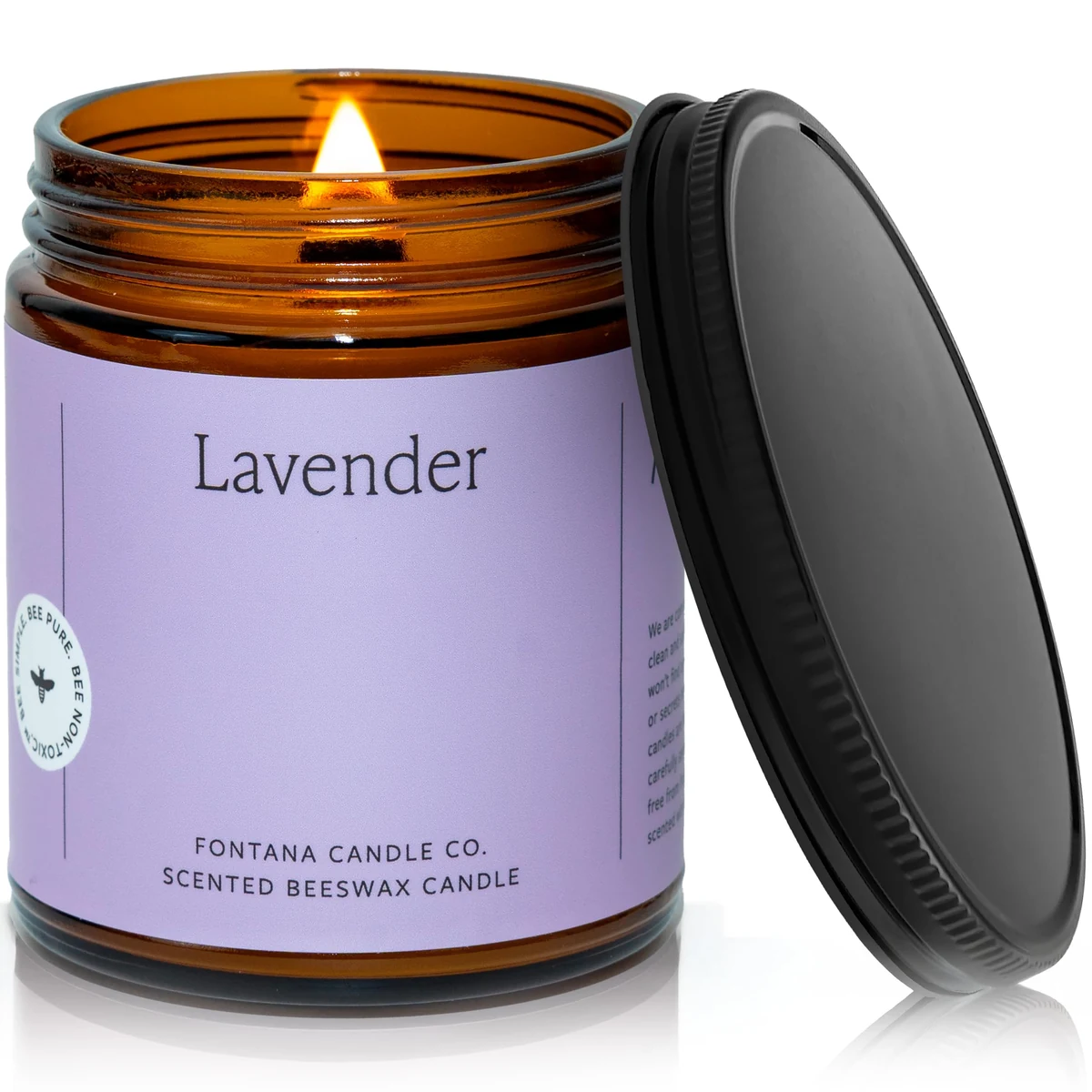 Fontana Lavender Natural Beeswax Coconut Oil Candle - Health & Wellness product reviewed by Elyvora US