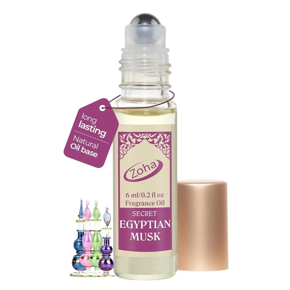 Zoha Egyptian Musk Perfume Oil - Alcohol-Free Clean Warm Musk Roll-On 9ml - recommended product