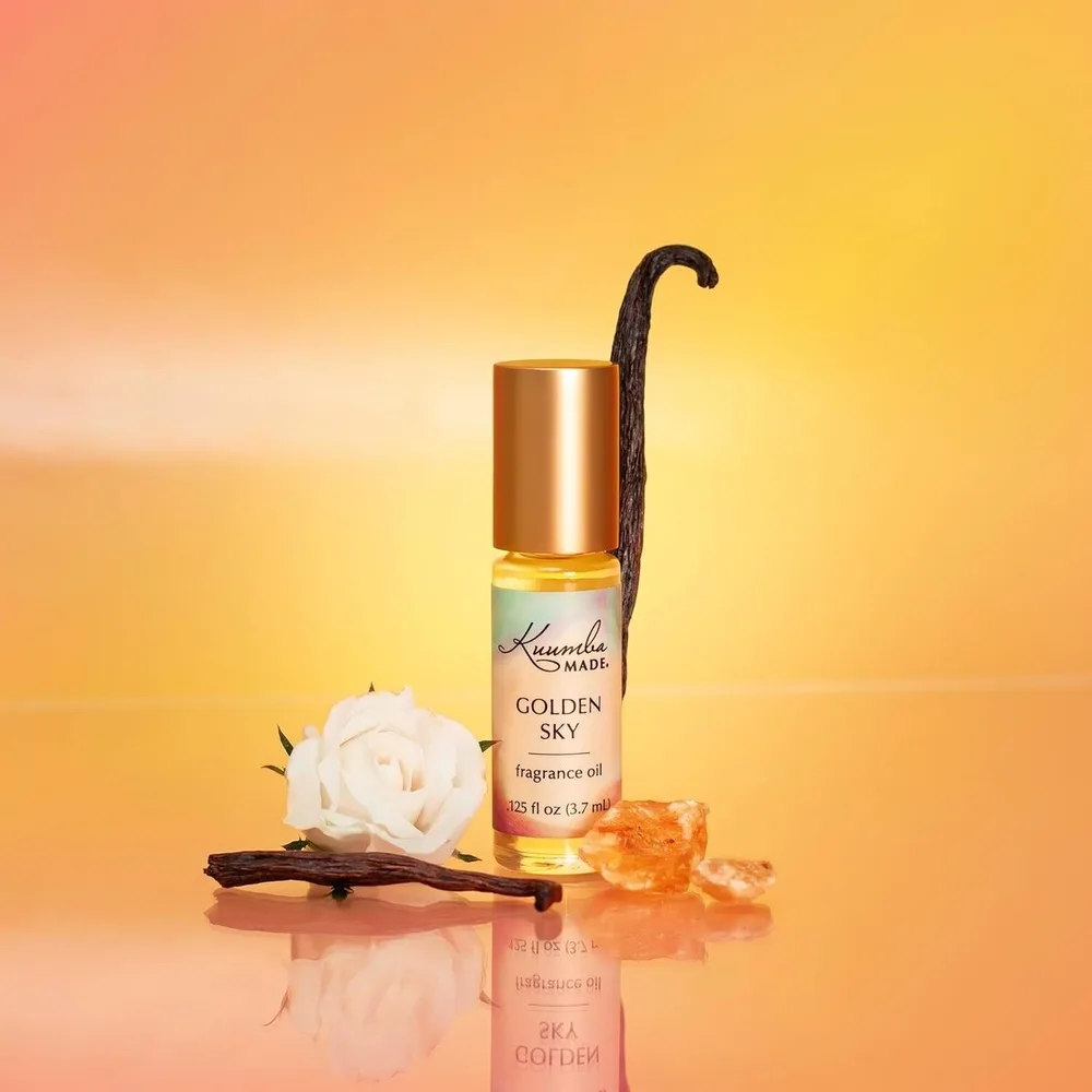 Kuumba Made Golden Sky Fragrance Oil - Natural Vanilla Orchid Amber Unisex Roll-On Perfume Oil 3.7ml - Health & Wellness product reviewed by Elyvora US