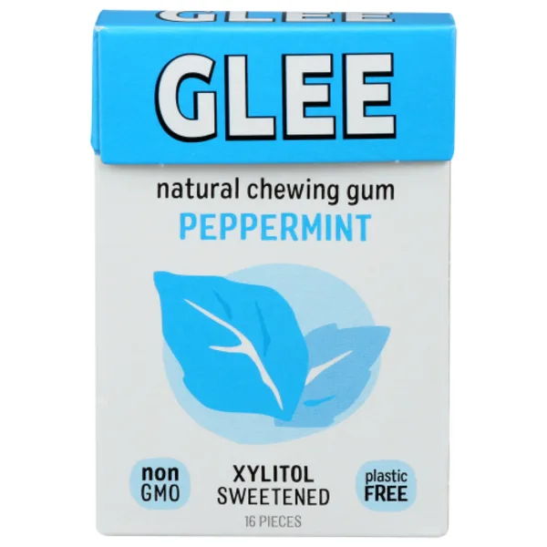 Glee Gum Sugar-Free Xylitol Peppermint (12-Pack, 192 Pieces) - Natural Chicle Rainforest Gum, Non-GMO, Aspartame-Free - Health & Wellness product