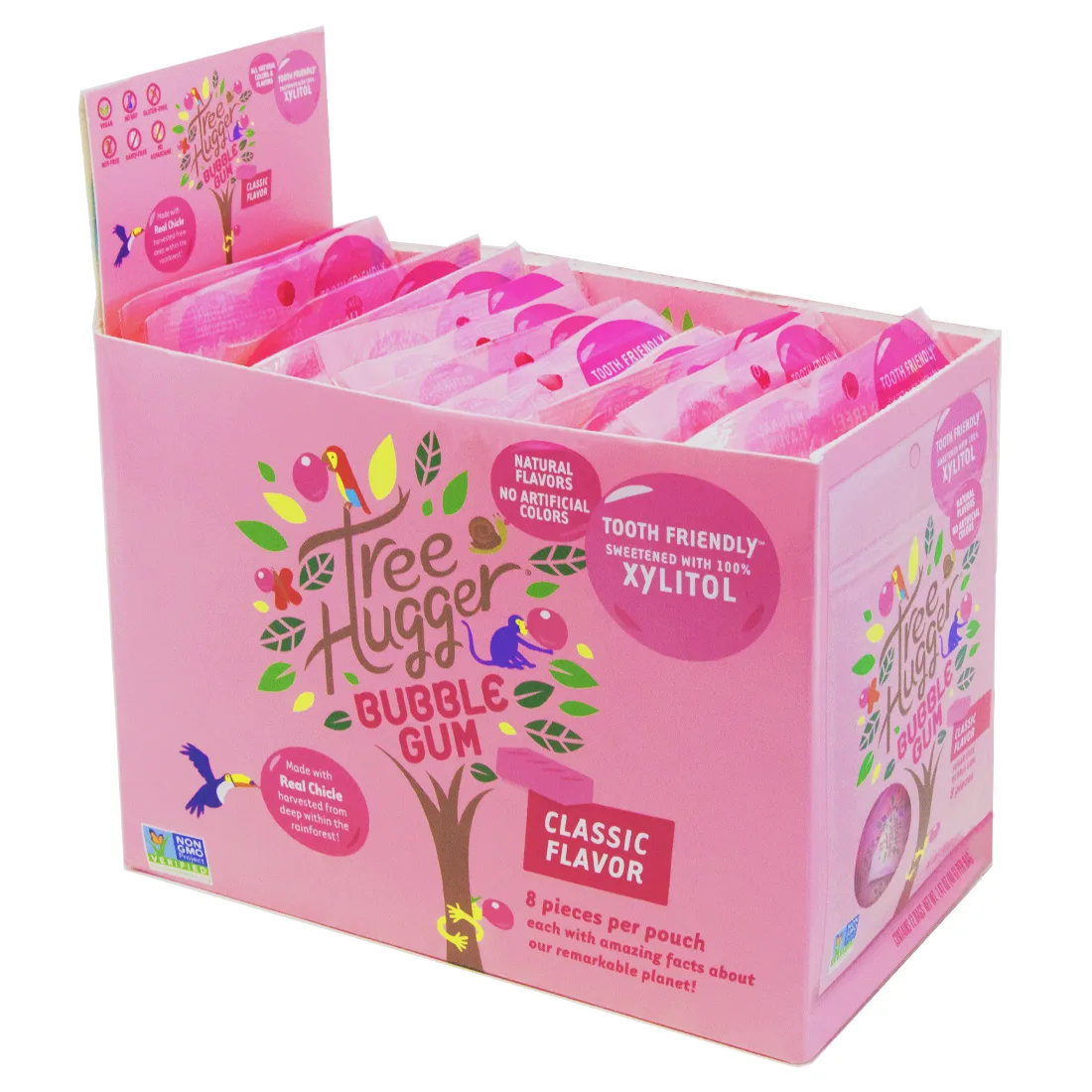 Tree Hugger Classic Bubble Gum Xylitol (12-Pack, 96 Pieces) - Real Mayan Rainforest Chicle, 100% Natural, Plastic-Free - recommended product