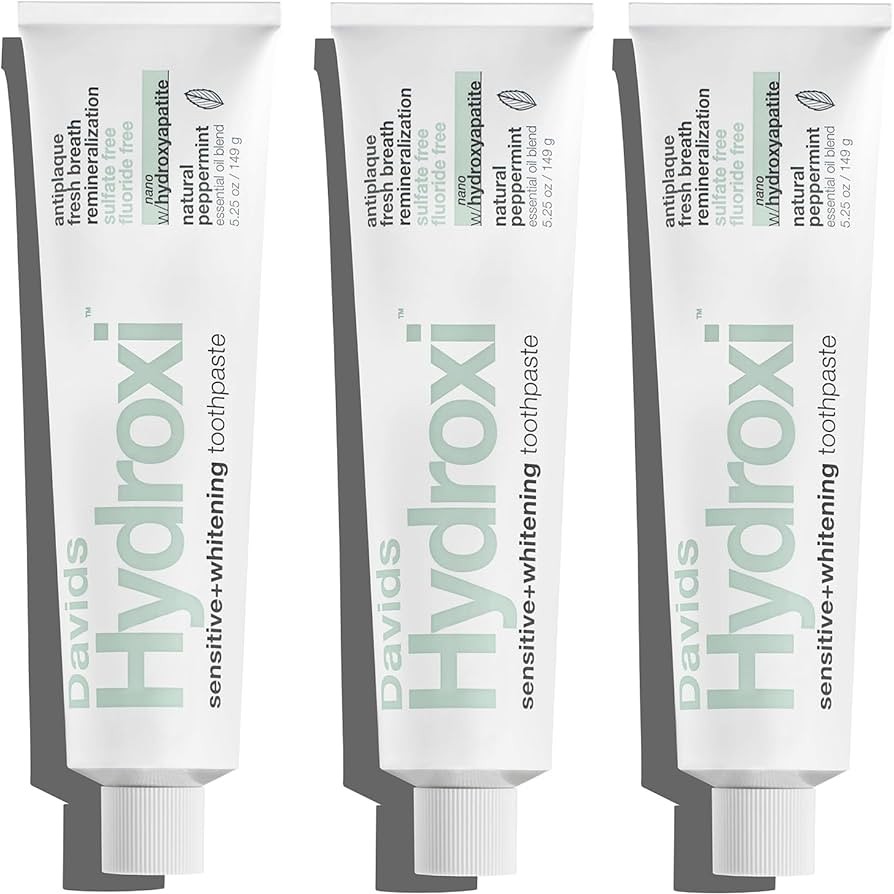 Davids Hydroxi Nano Hydroxyapatite Toothpaste Premium Mint (3-Pack) - Remineralizing Enamel Repair - similar Health & Wellness product