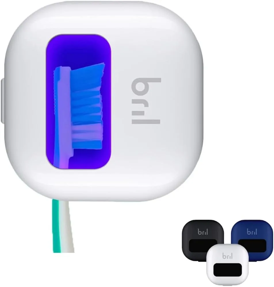 Bril UV-C Toothbrush Sanitizer - Portable Cleaner, Travel Cover, Magnetic Holder, and Rechargeable Case for Any Size Toothbrush - similar product