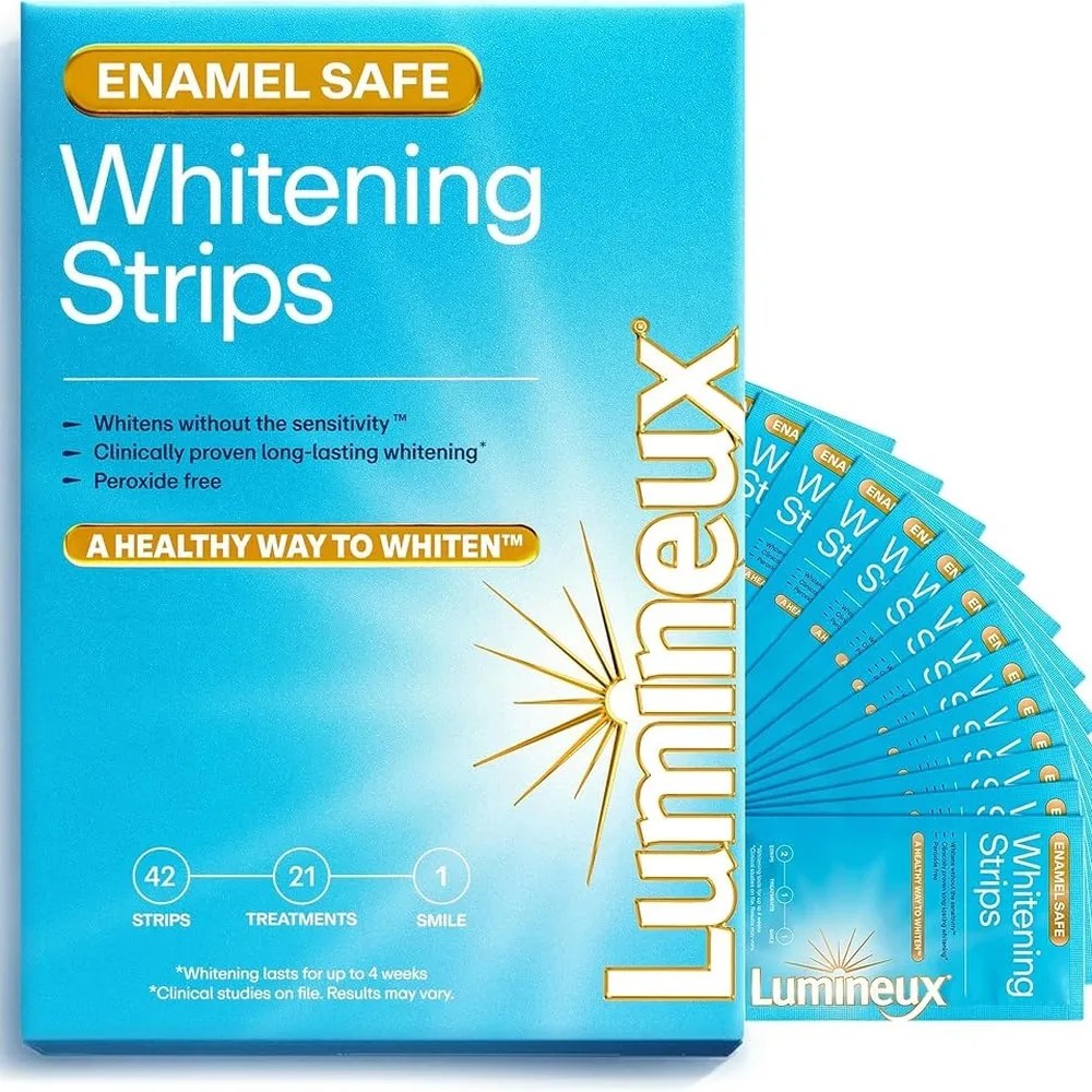 Lumineux Peroxide-Free Whitening Strips (21 Treatments) - Dentist Formulated Enamel-Safe Natural Teeth Whitening - similar product